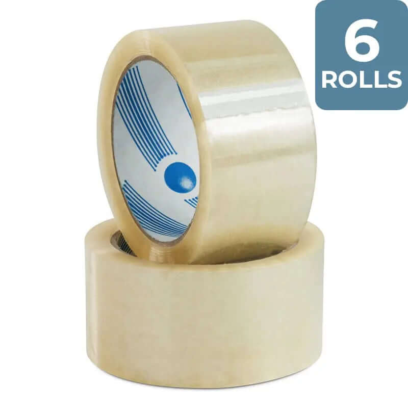 6 Rolls Packing Tape 48 mm x 75 m Clear | Packing Tapes and Supplies | Packstore