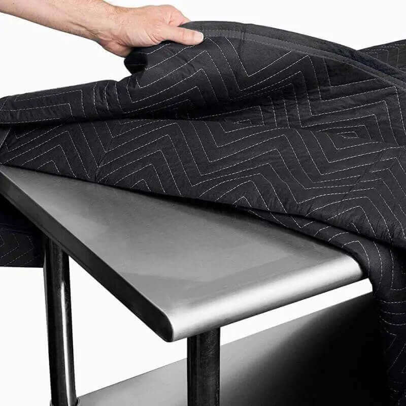 Heavy Duty Moving Blankets 1.8m x 3.4m 5 PACK - Black | Moving Blankets and Burlap Pads | Packstore