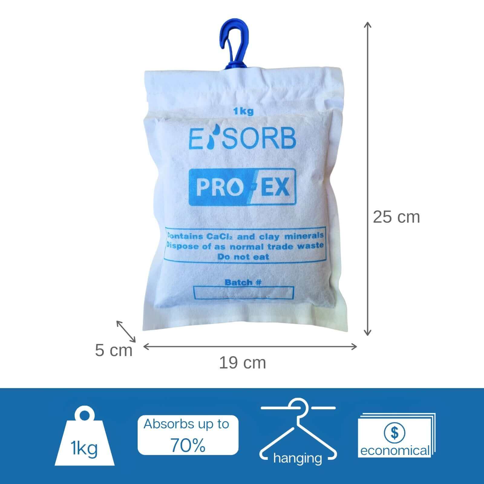 Esorb Mineral Dessicant with Hook | 1kg | Moisture Absorbers and Desiccants | Packstore Australia