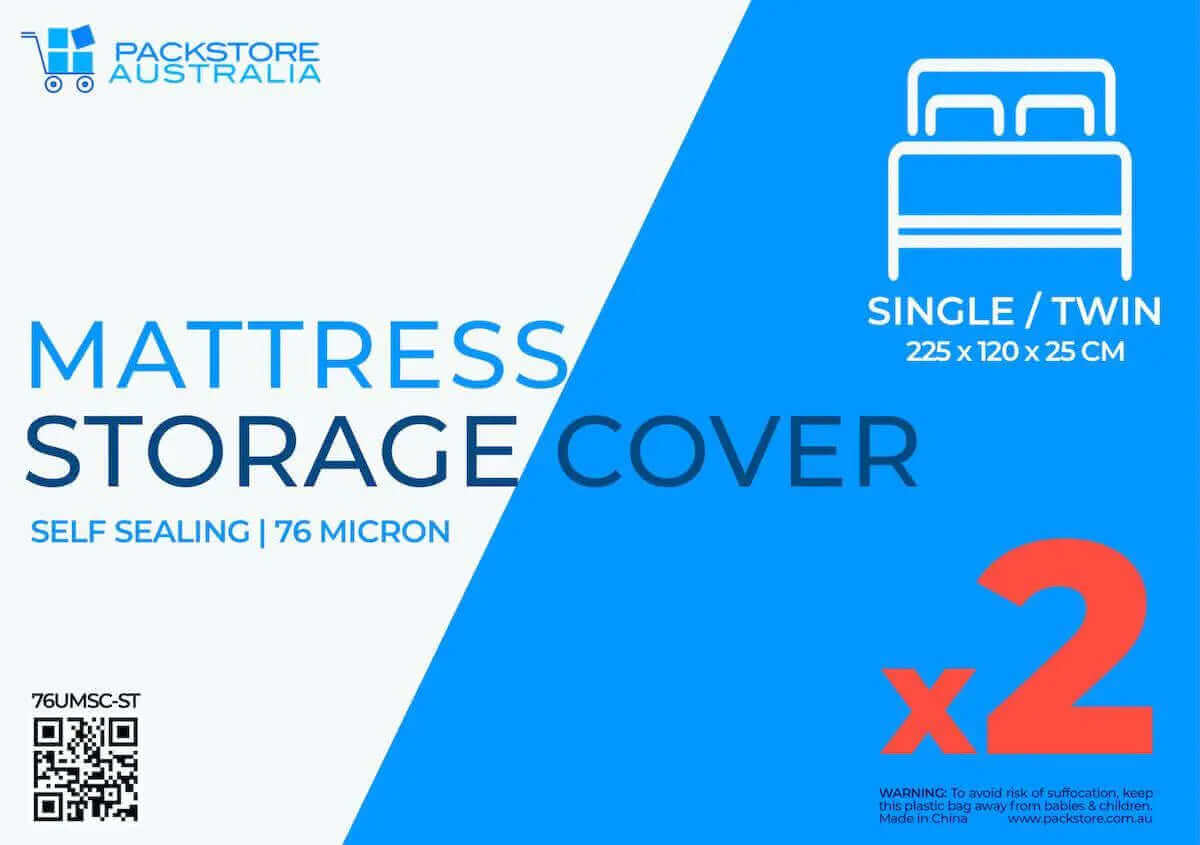 Super Heavy Duty Mattress Covers Single / Twin - 2 PACK | Storage Bags and Covers | Packstore