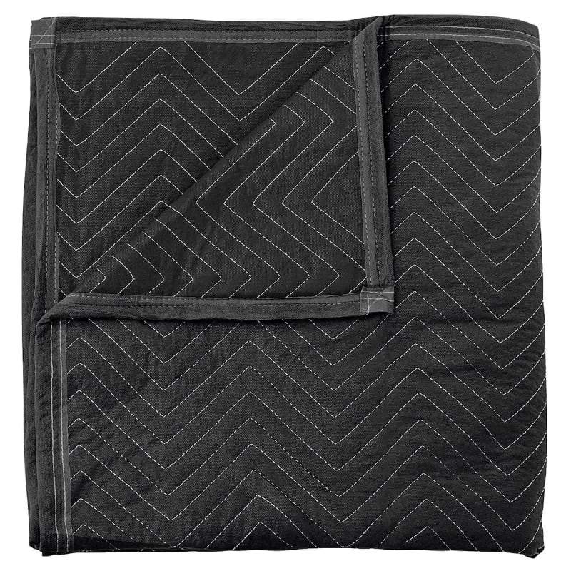 Heavy Duty Moving Blankets 1.8m x 3.4m 50 PACK - Black | Moving Blankets and Burlap Pads | Packstore