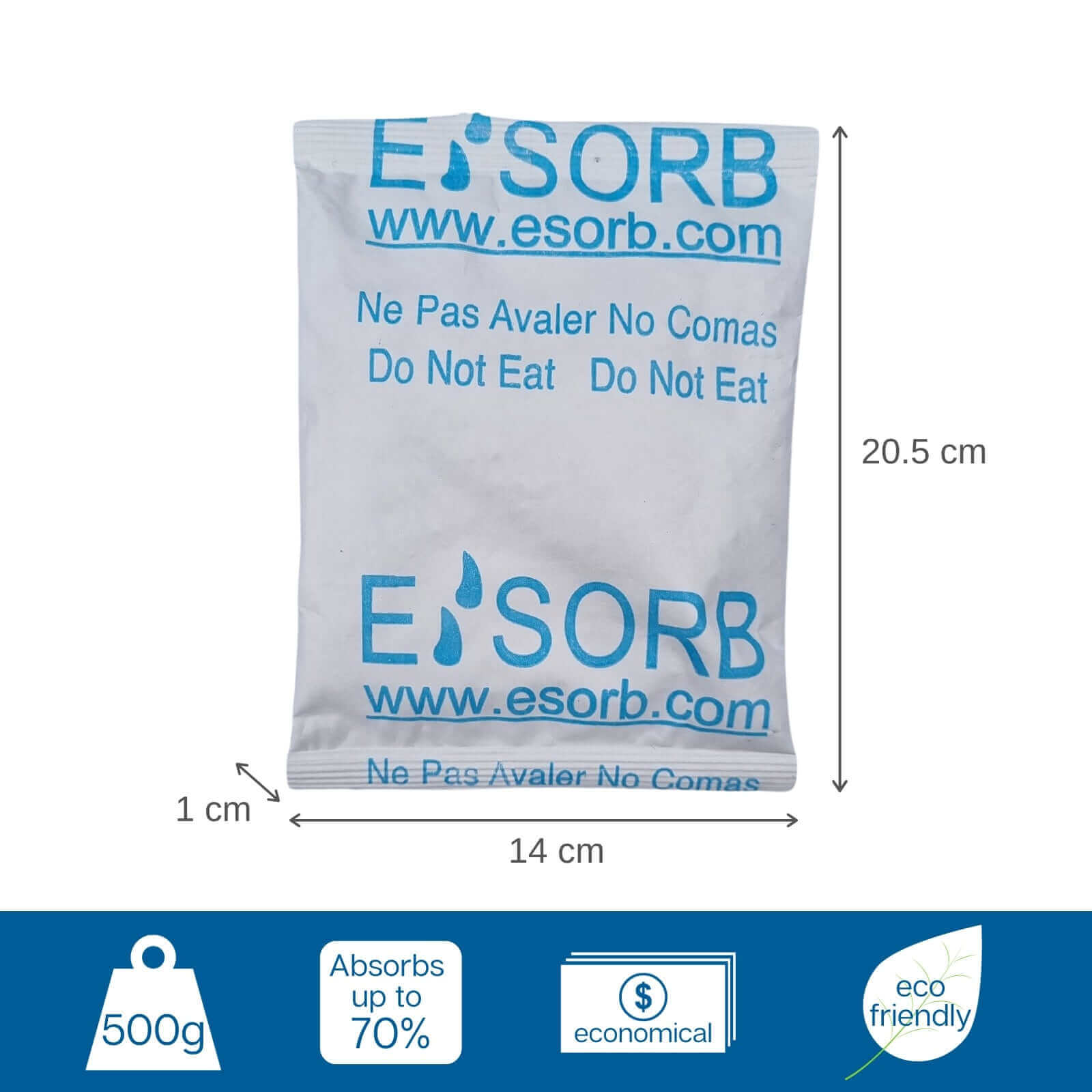 Esorb Mineral Dessicant with Hook | 500g | Moisture Absorbers and Desiccants | Packstore Australia